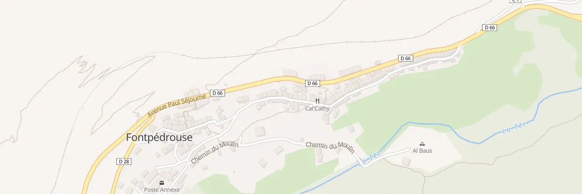 Plan du 75 Le Village à Fontpédrouse