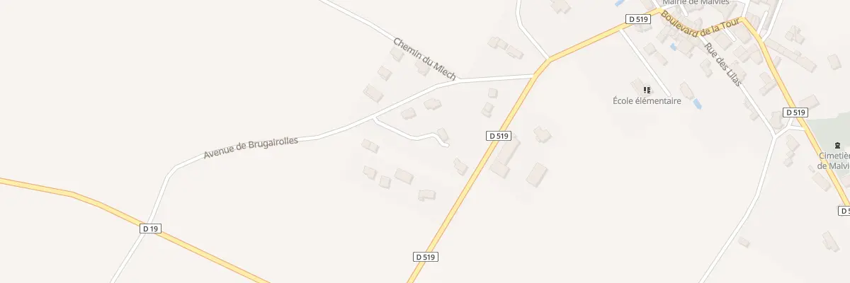 Plan du 5 Av de Brugairolles à Malviès