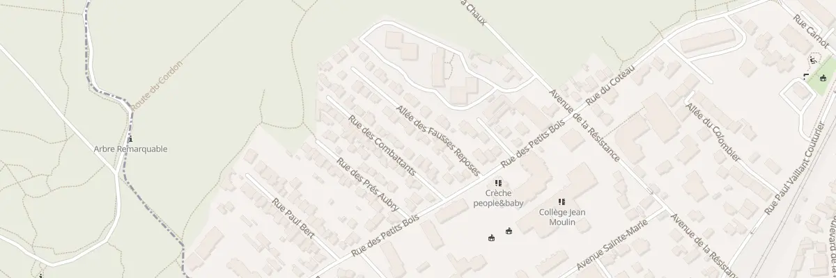 Plan du 5 All des Fausses Reposes à Chaville