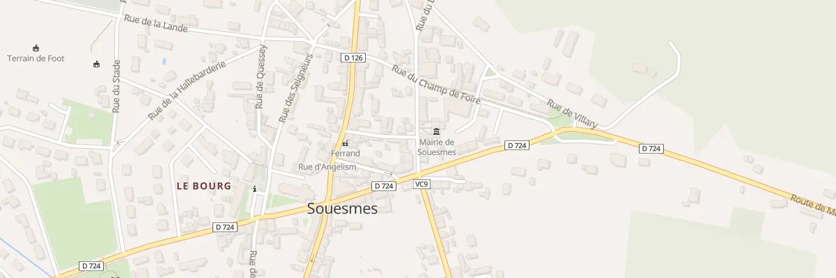 Plan du 6 Rue du Bois à Souesmes