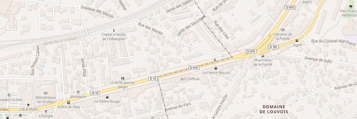 Plan du 8 Av du Général Leclerc à Viroflay