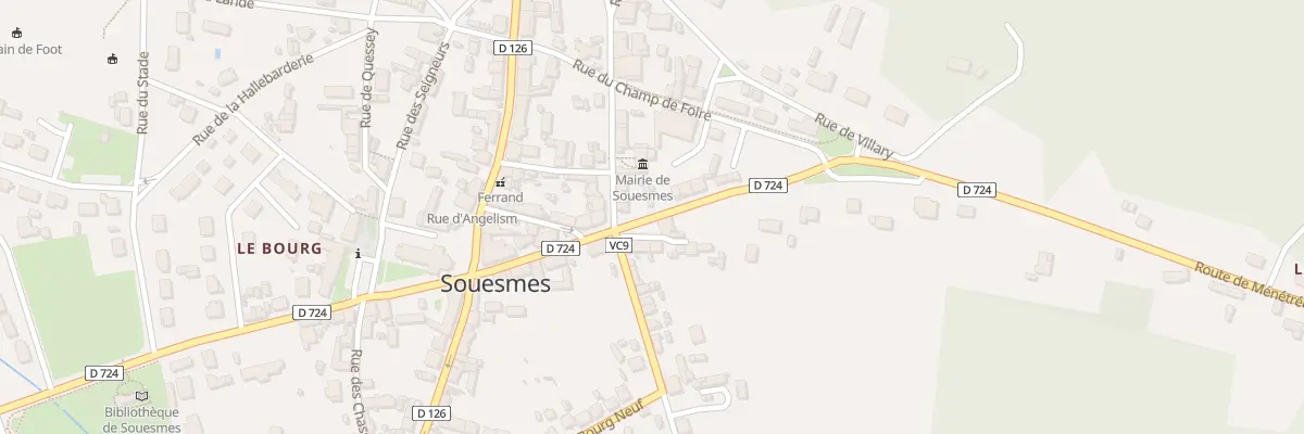 Plan du 24 Rue du 17 Juin à Souesmes