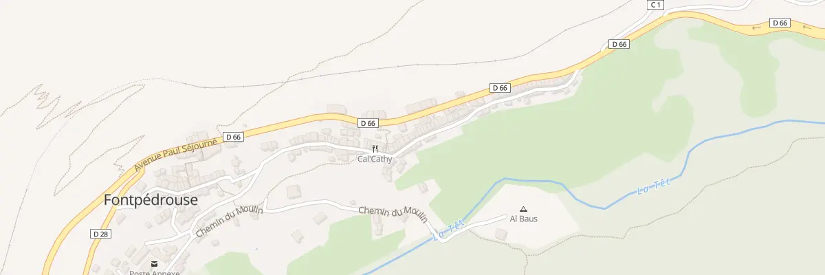 Plan du 87 Le Village à Fontpédrouse