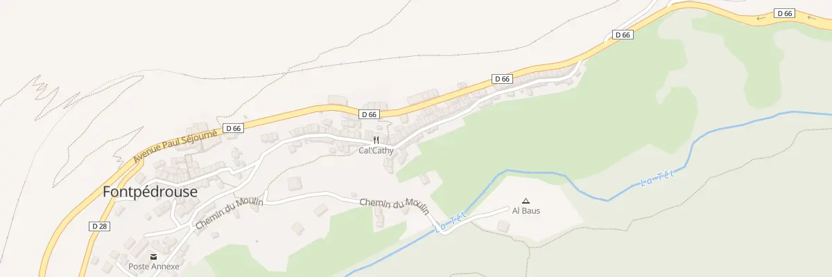 Plan du 96 Le Village à Fontpédrouse