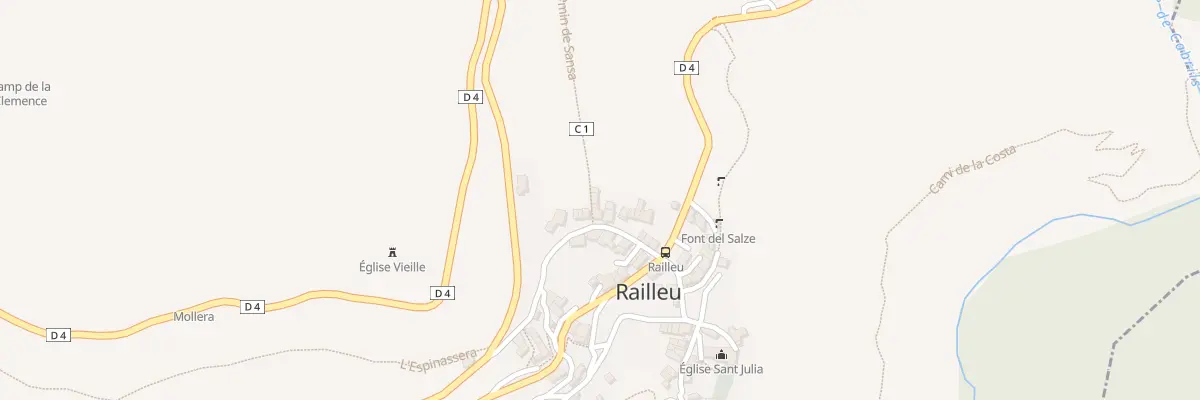 Plan du 1 Camí de Sansa à Railleu