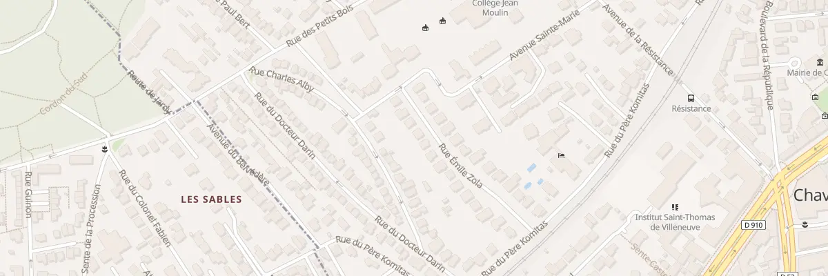 Plan du 21 Rue Emile Zola à Chaville