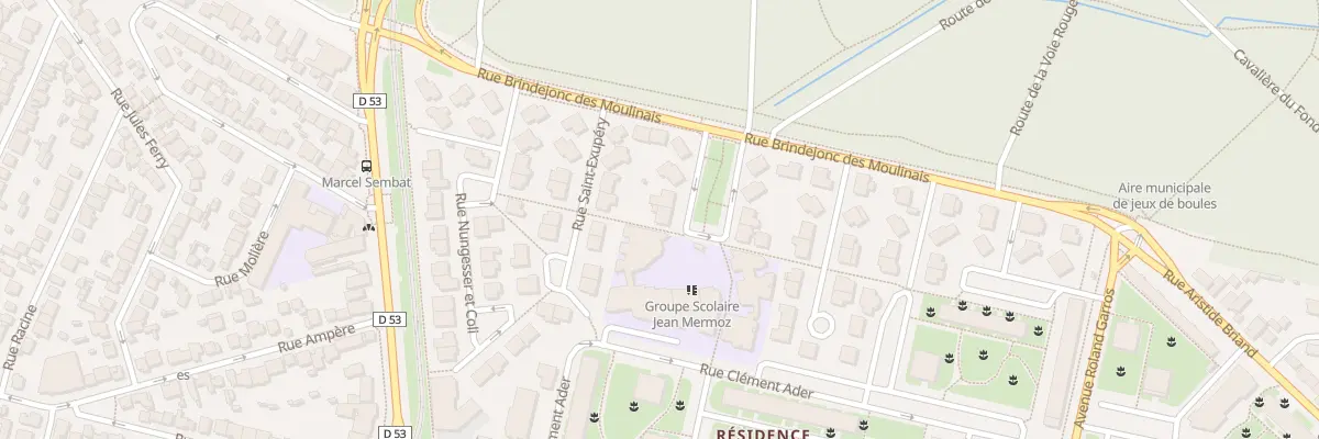 Plan du 8 All Jean Mermoz à Vélizy-Villacoublay