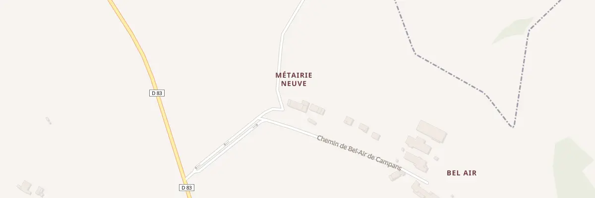 Plan du 21 Che de Bel Air de Campans à Castres