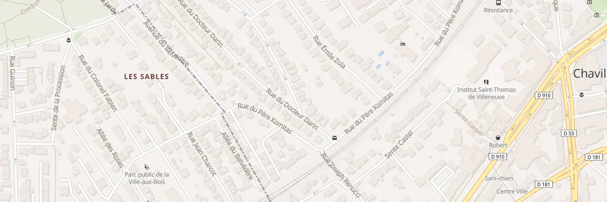 Plan du 2 Rue Charles Alby à Chaville