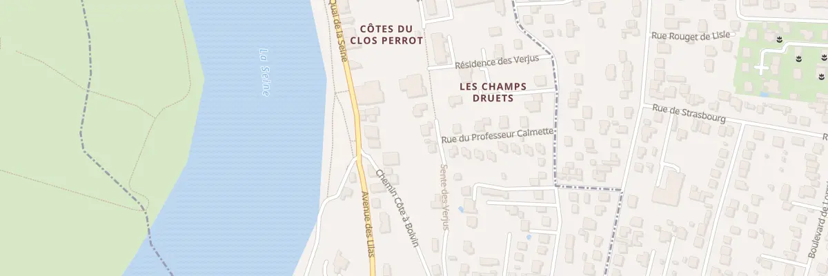 Plan du 9019 Sen des Verjus à La Frette-sur-Seine