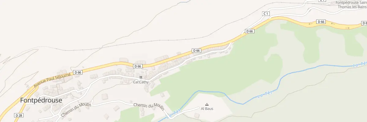 Plan du 28 Le Village à Fontpédrouse