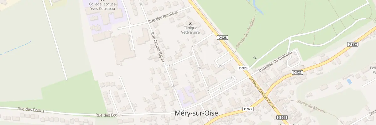 Plan du 9001 Rue Victor Hugo à Méry-sur-Oise