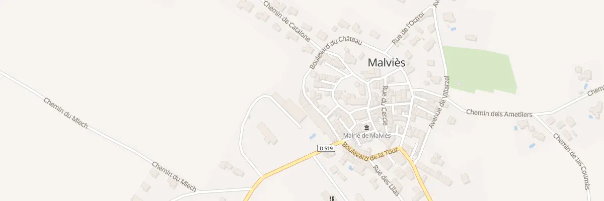 Plan du 66 Le Village à Malviès