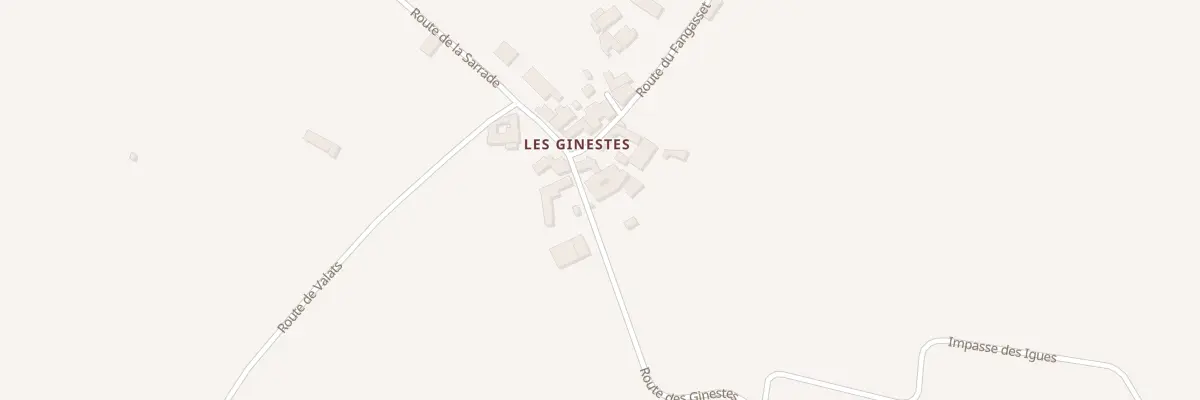 Plan du 1850 Rte des Ginestes à Sainte-Gemme