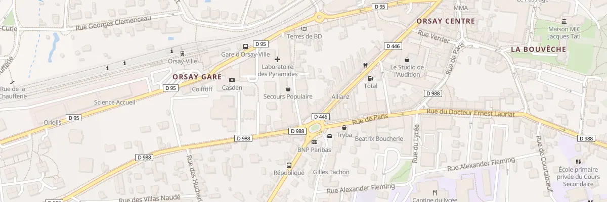 Plan du 13 Pas du Chemin de Fer à Orsay