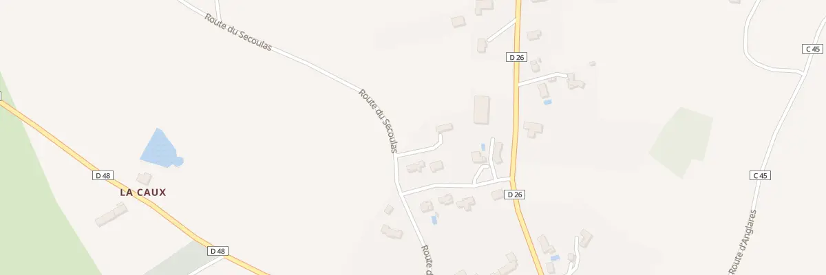 Plan du 245 Rte de Secoulas à Privezac
