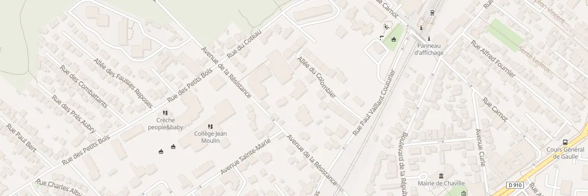 Plan du 30 Av de la Résistance à Chaville