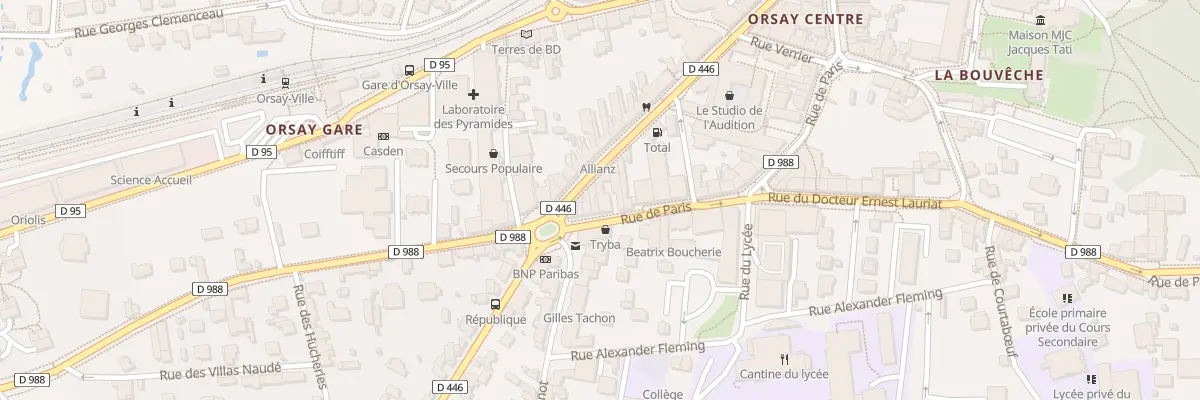 Plan de la Rue de Paris à Orsay