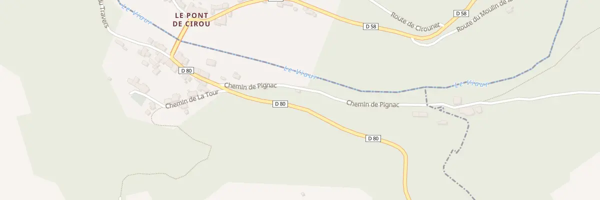 Plan du 5493 Le Pont de Cirou à Mirandol-Bourgnounac