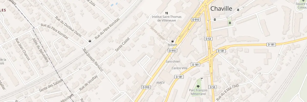 Plan du 1780 Av Roger Salengro à Chaville