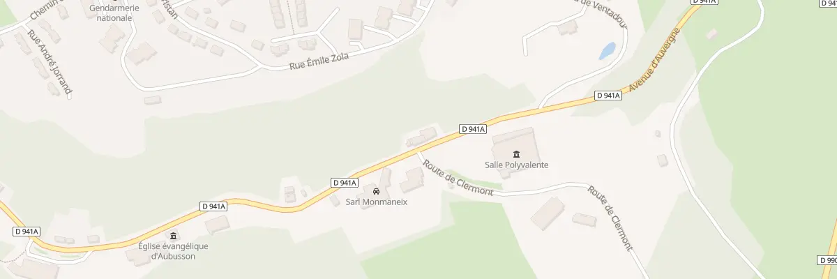 Plan du 9011 Av d’Auvergne à Aubusson