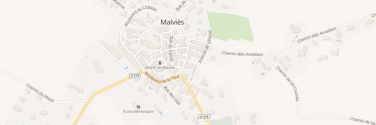 Plan du 3 Le Village à Malviès