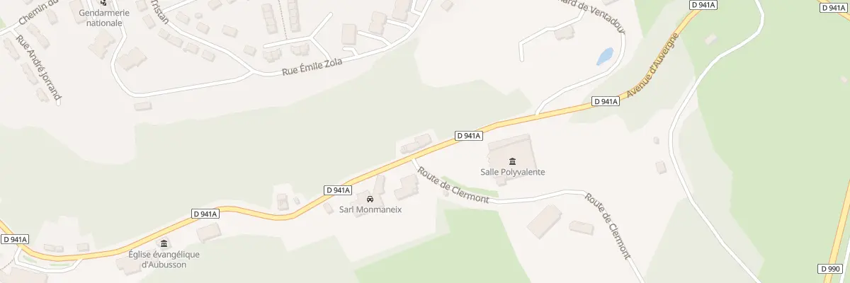 Plan du 9012 Av d’Auvergne à Aubusson