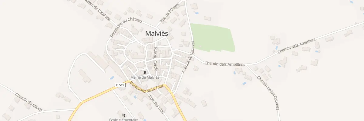 Plan du 89 Le Village à Malviès