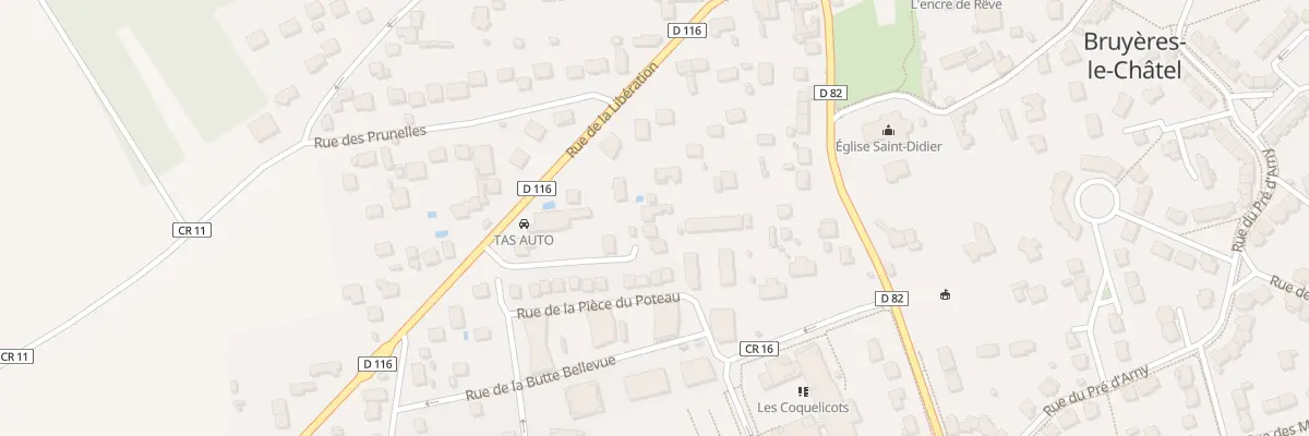 Plan du 87T Rue de la Libération à Bruyères-le-Châtel