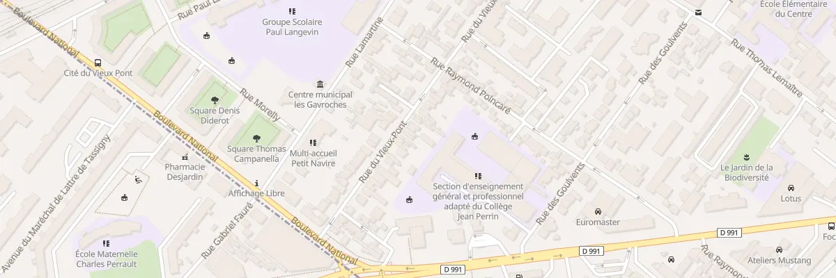 Plan du 89 Rue du Vieux-Pont à Nanterre