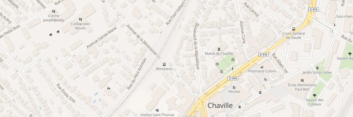 Plan du 18 Av de la Résistance à Chaville