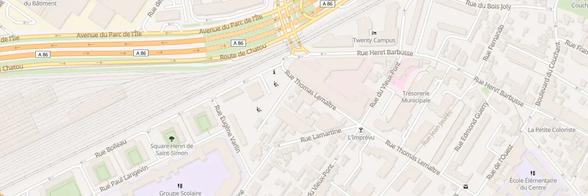 Plan du 75 Rue Thomas Lemaître à Nanterre