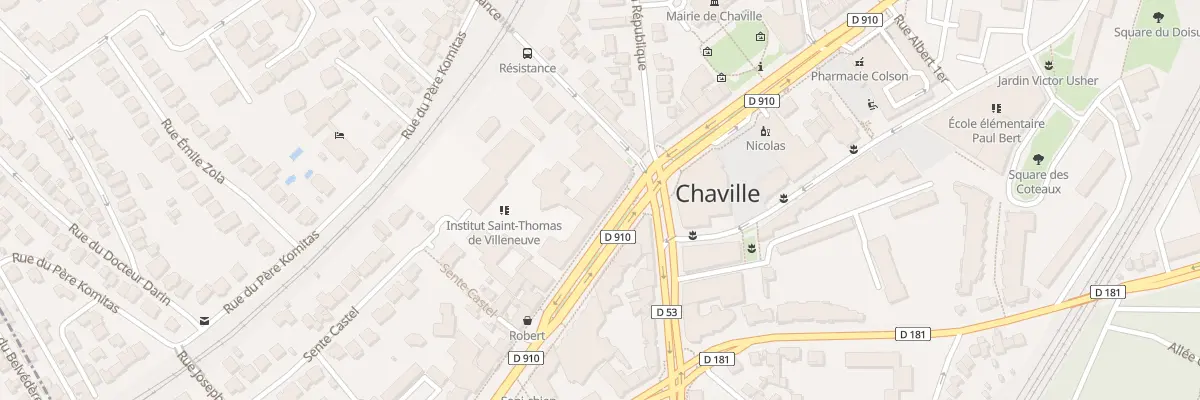 Plan du 3 Av de la Résistance à Chaville