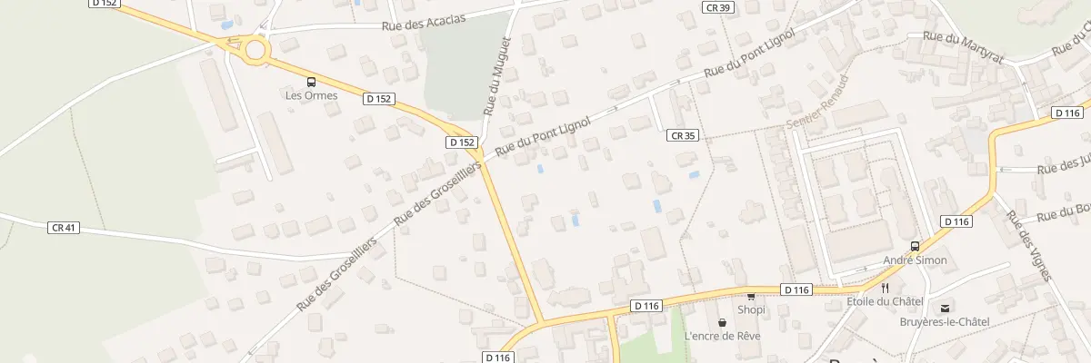 Plan du 25 Rue du Pont Lignol à Bruyères-le-Châtel