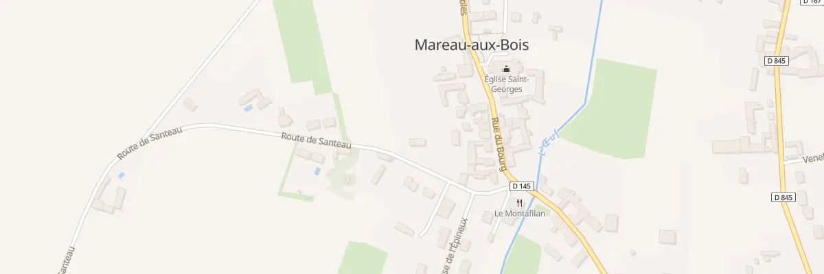 Plan du 2 Rte de Santeau à Mareau-aux-Bois