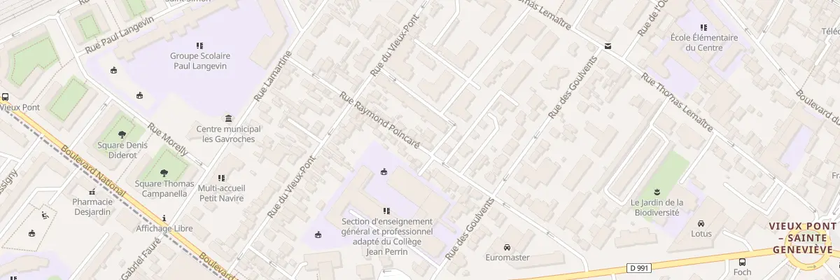 Plan du 92 Rue Raymond Poincaré à Nanterre