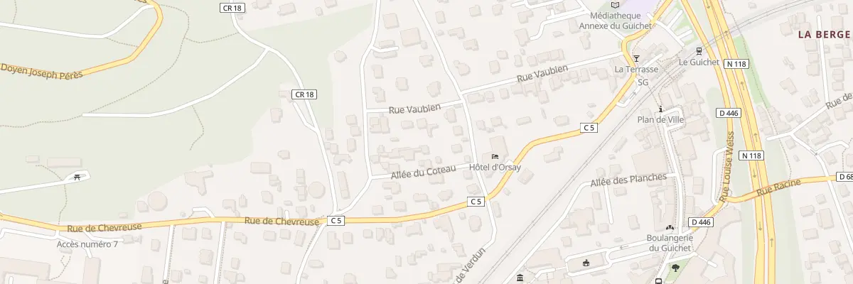 Plan du 9 All du Coteau à Orsay