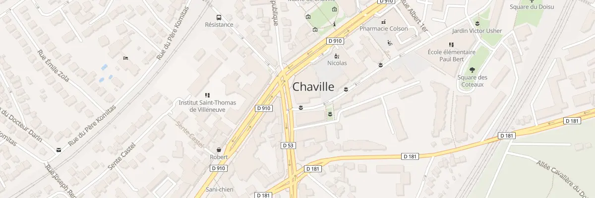 Plan du 23 Pl du Marché à Chaville