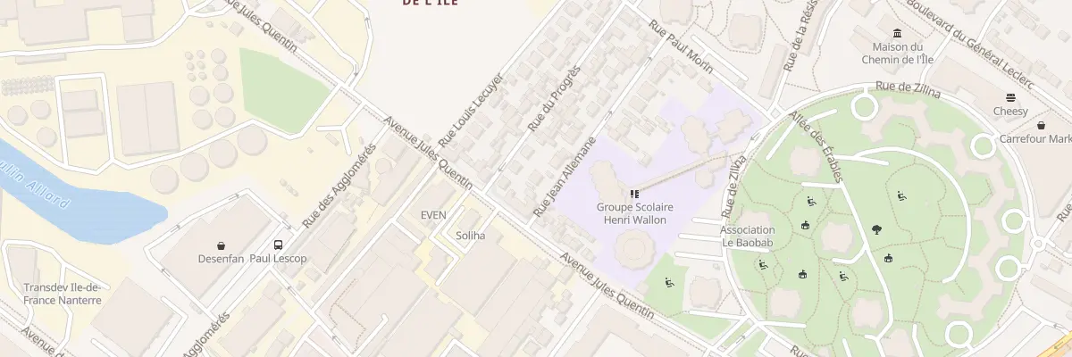 Plan du 7 Rue Jean Allemane à Nanterre