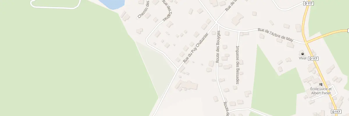 Plan du 14 Rue du Puy Chabanier à Sornac