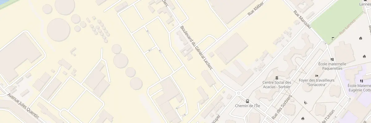 Plan du 125 Bd du Général Leclerc à Nanterre