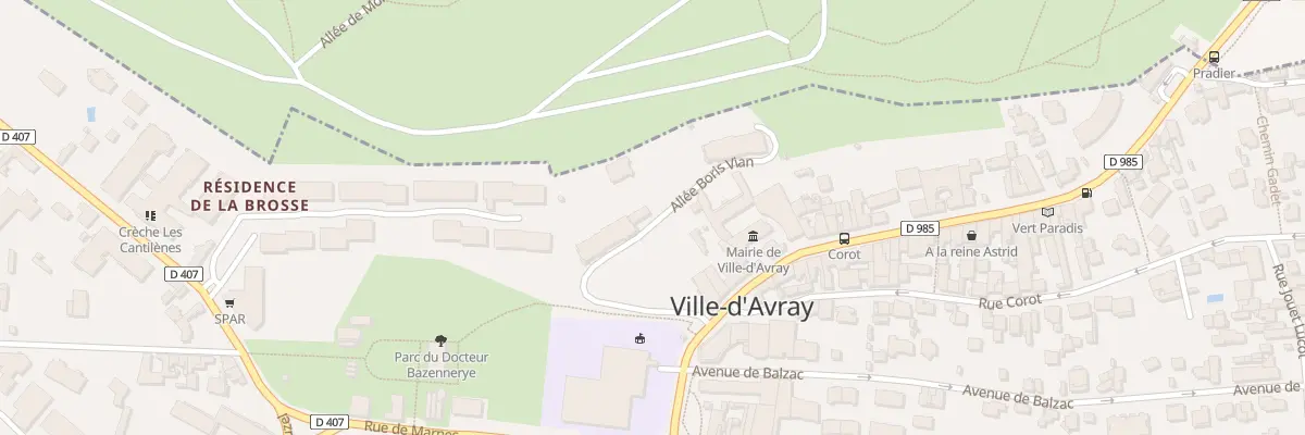 Plan du 1 All Boris Vian à Ville-d’Avray