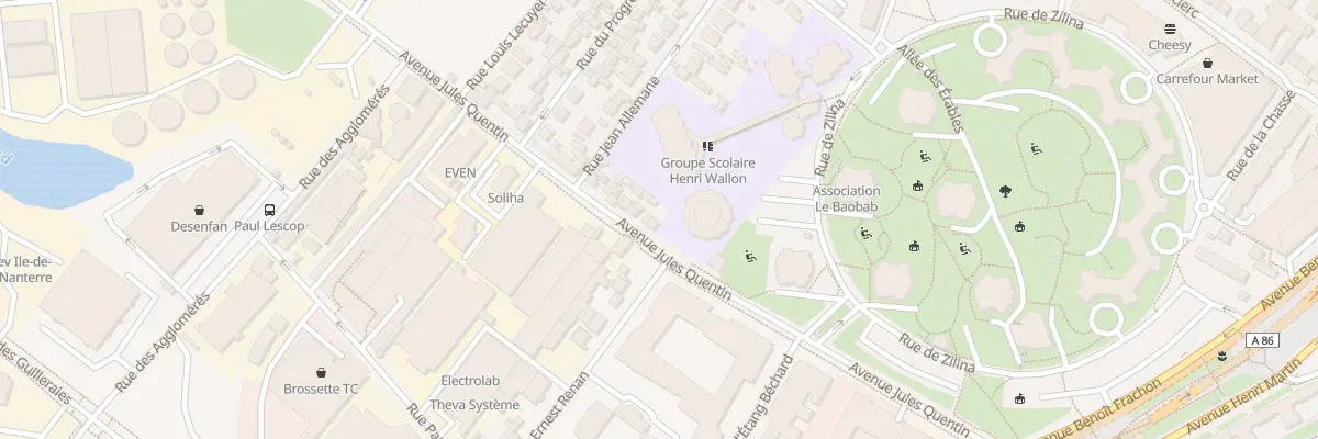 Plan du 76 Av Jules Quentin à Nanterre