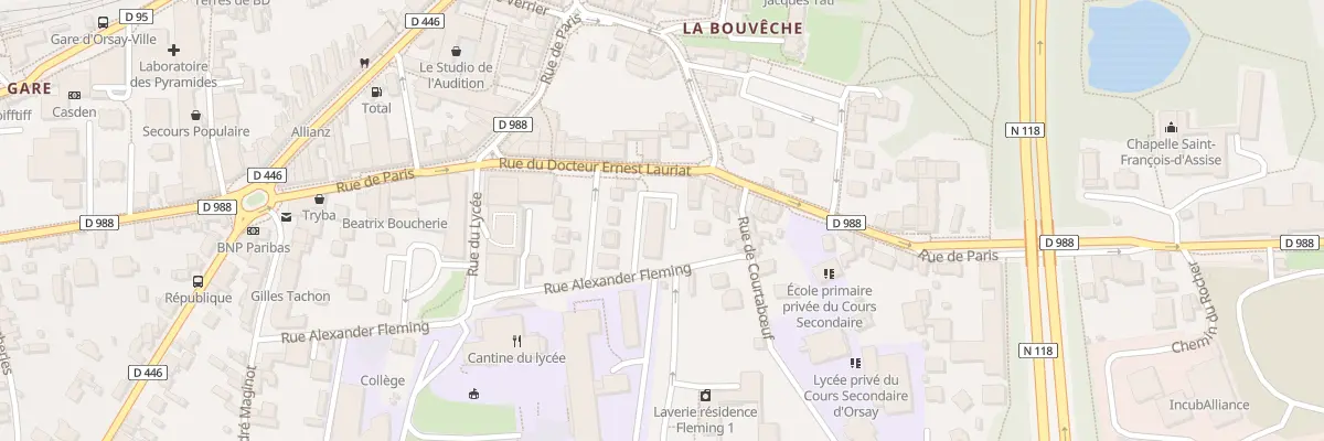 Plan du 1 Rue des Mésanges à Orsay