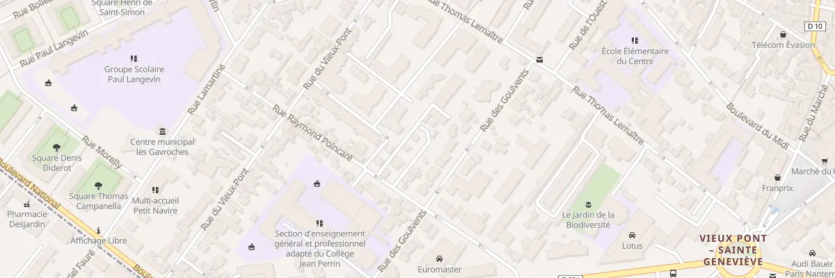Plan du 80 Rue Raymond Poincaré à Nanterre