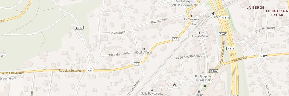 Plan du 2 Rue François Leroux à Orsay