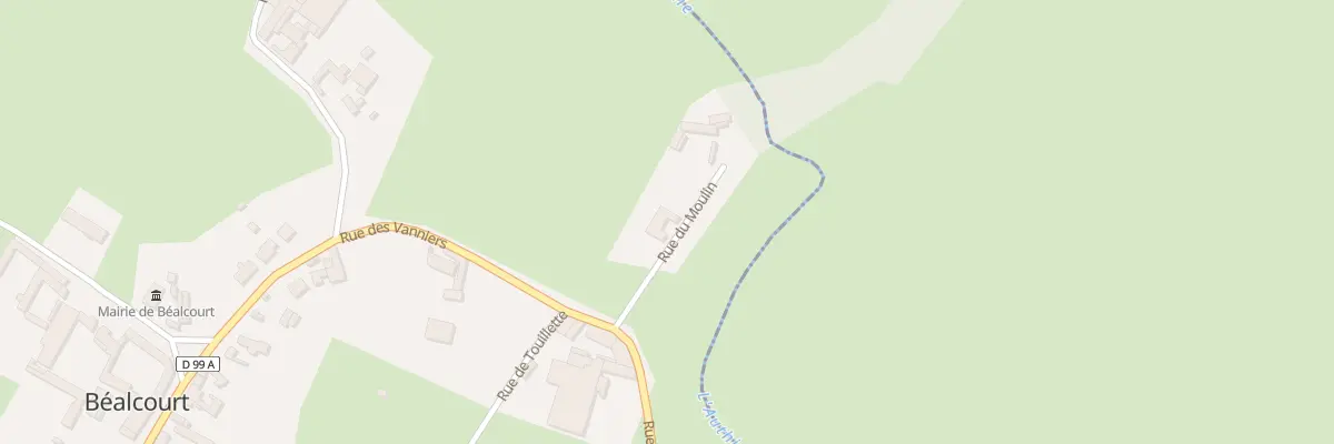 Plan du 1 Rue du Moulin à Béalcourt