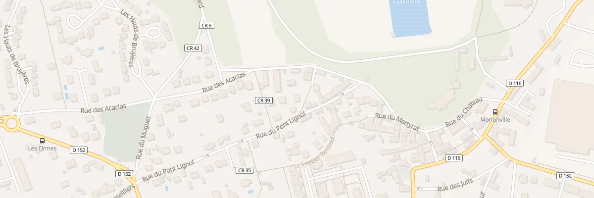 Plan du 3 Sen du Pont Lignol à Bruyères-le-Châtel