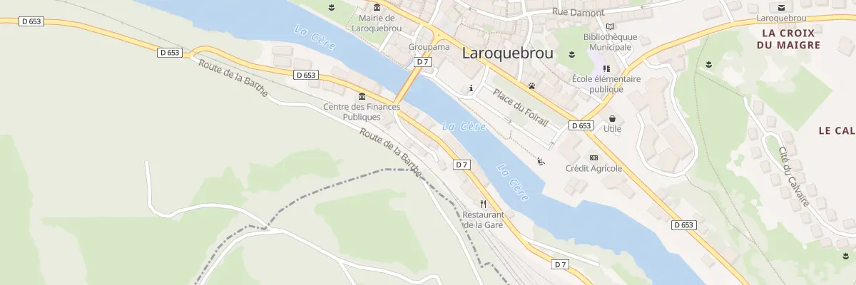 Plan du 5241 Rue de la Gare à Laroquebrou