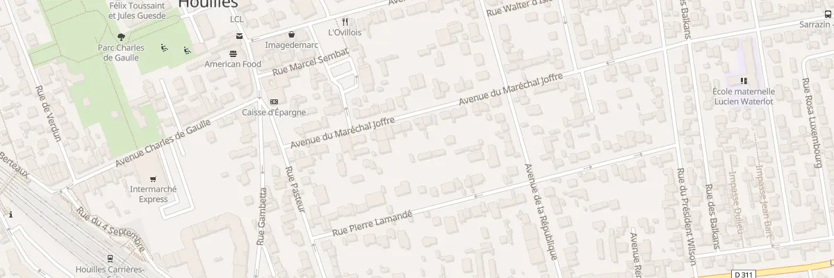 Plan du 14 Av du Mal Joffre à Houilles